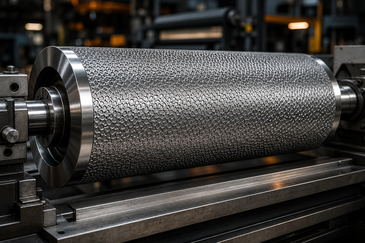 Steel embossing roll